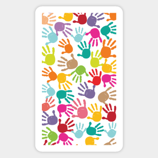 Colorful baby handprint Sticker